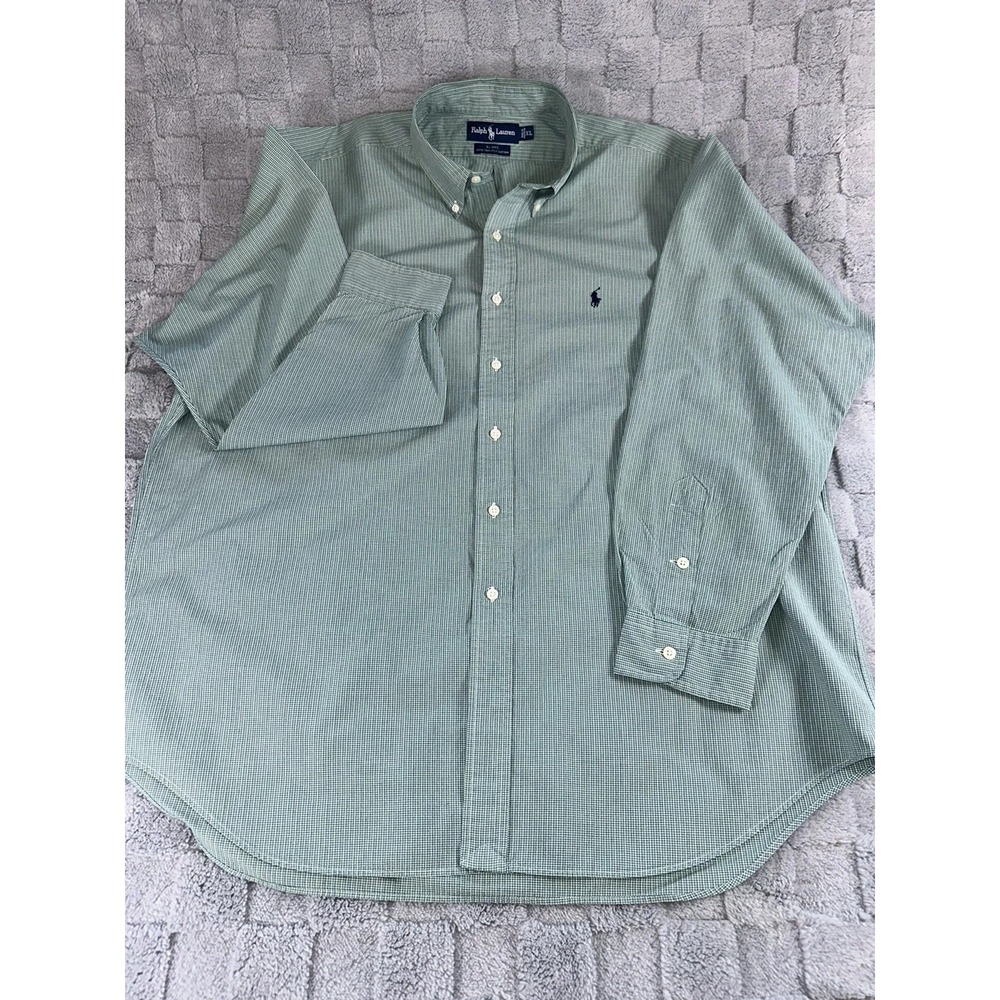 Ralph Lauren Lot (2) Button Down Shirts Mens XL Cotton Long Sleeve Chambray